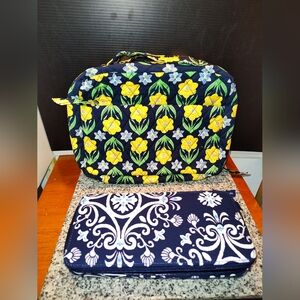 Floral Quilted Women's Bag - Yellow and Blue